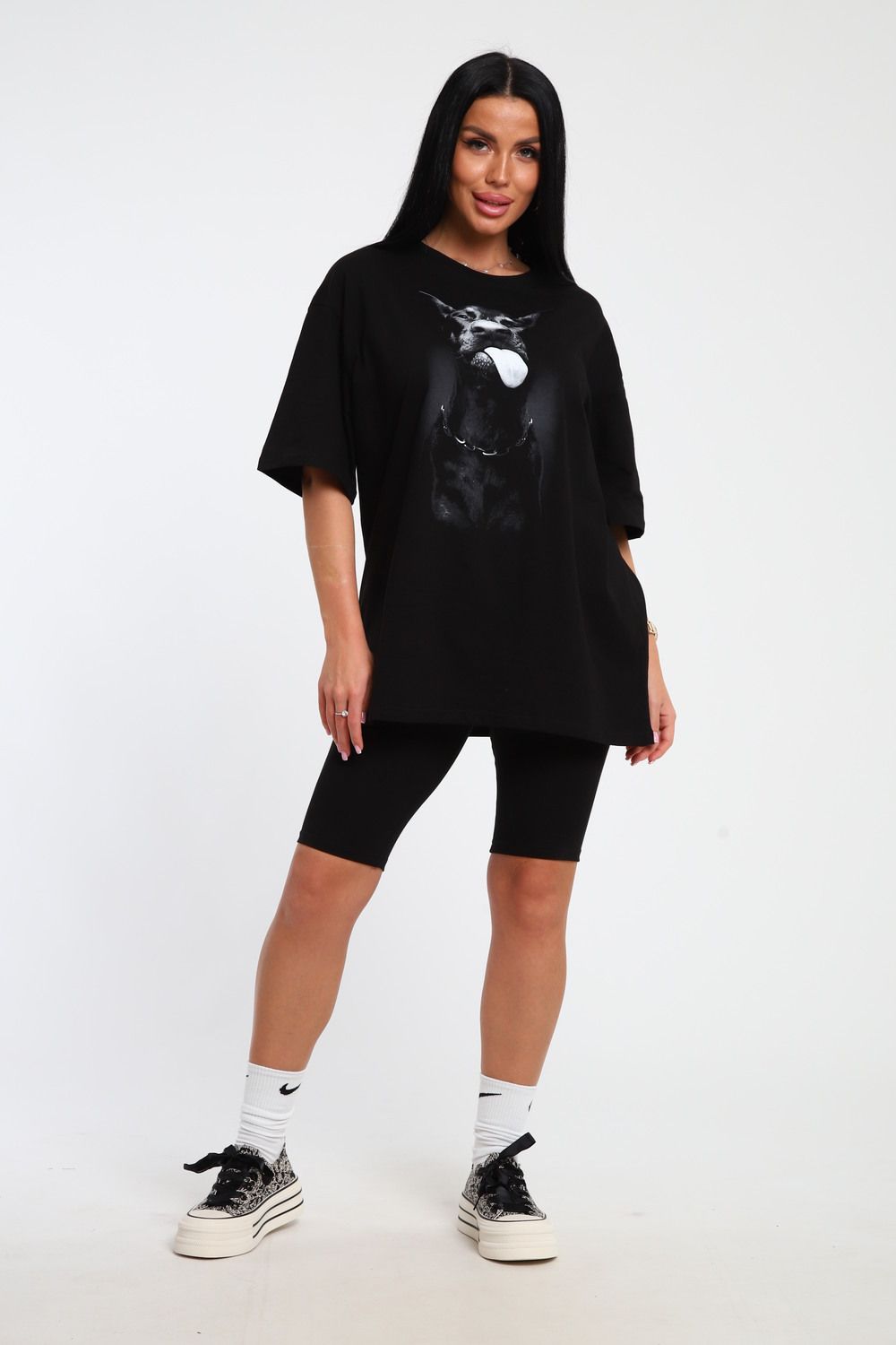 Костюм женский с бриджами КЖ009 - черный