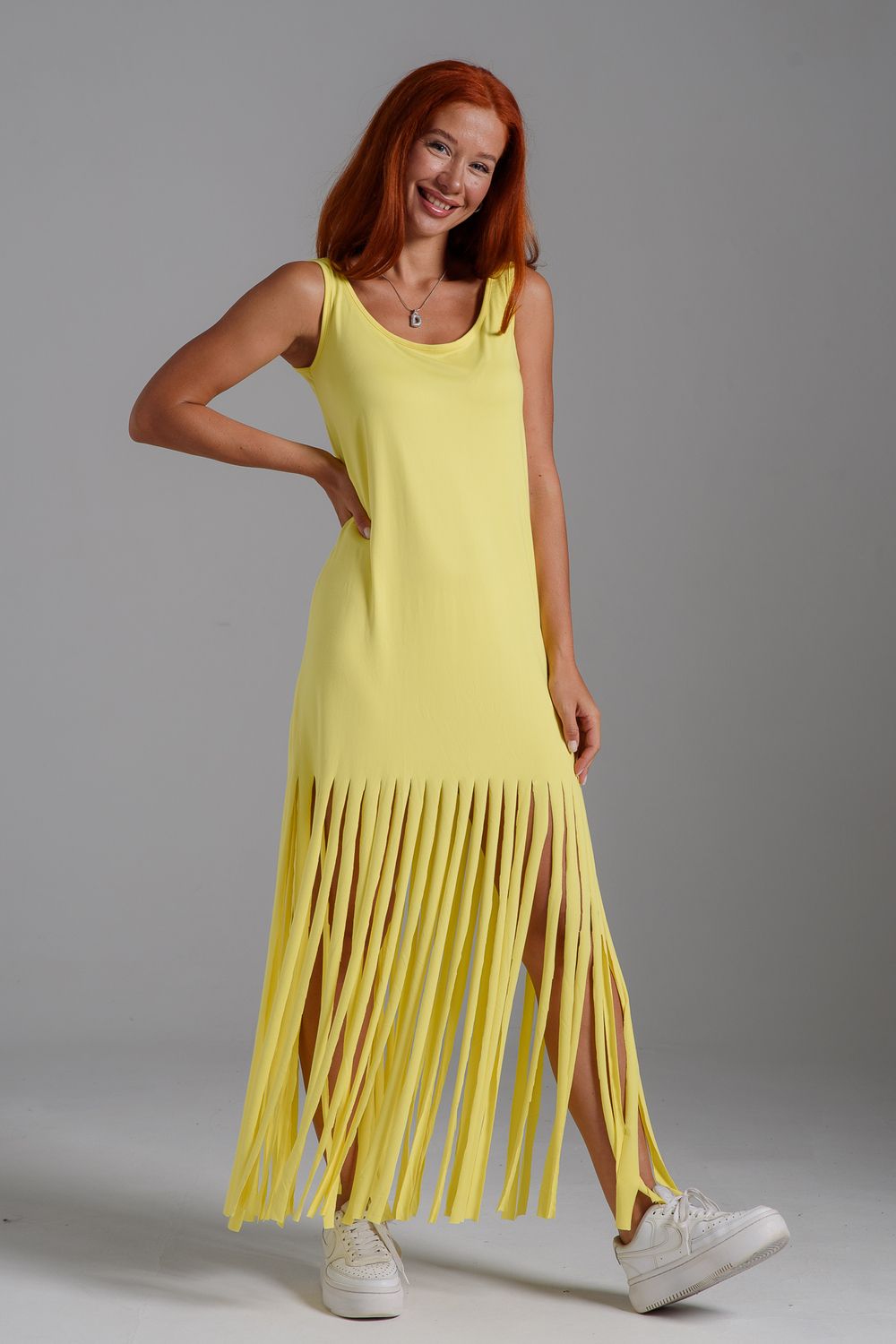 7488 Платье женское - оранжевый