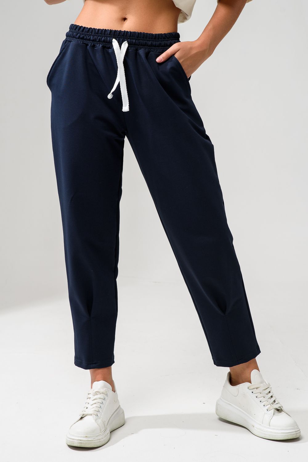 67166О брюки женские - темно-синий