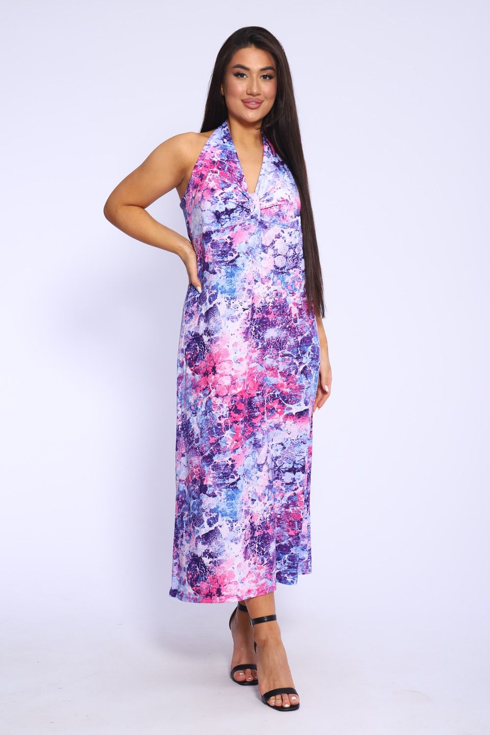 Сарафан летний женский с открытой спиной, Арт. 731 - розовый