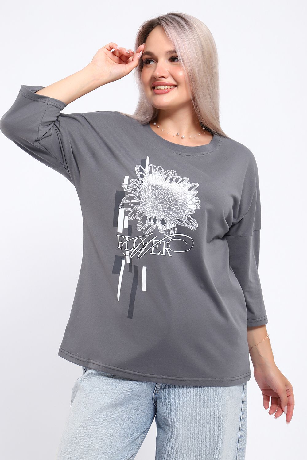 Туника 80044 - серый