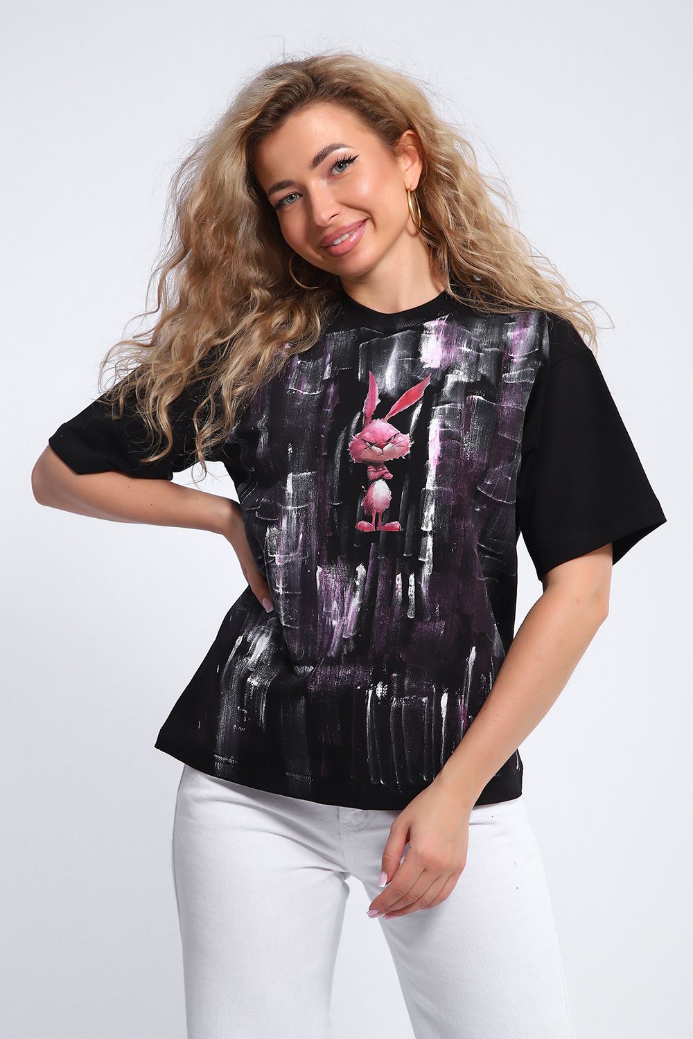 футболка жен74378 - черный