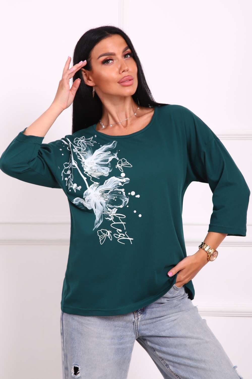 29524 туника женская - изумруд