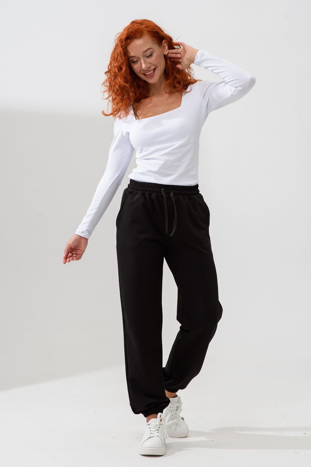 67175О брюки женские - черный