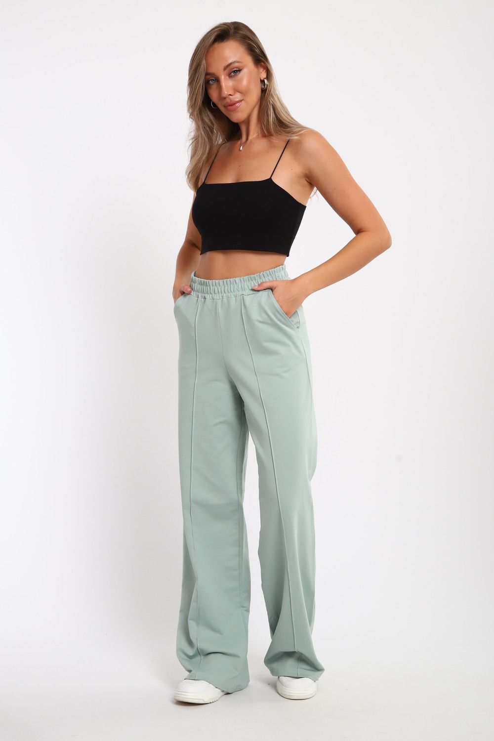 83914 брюки палаццо женские - ментол