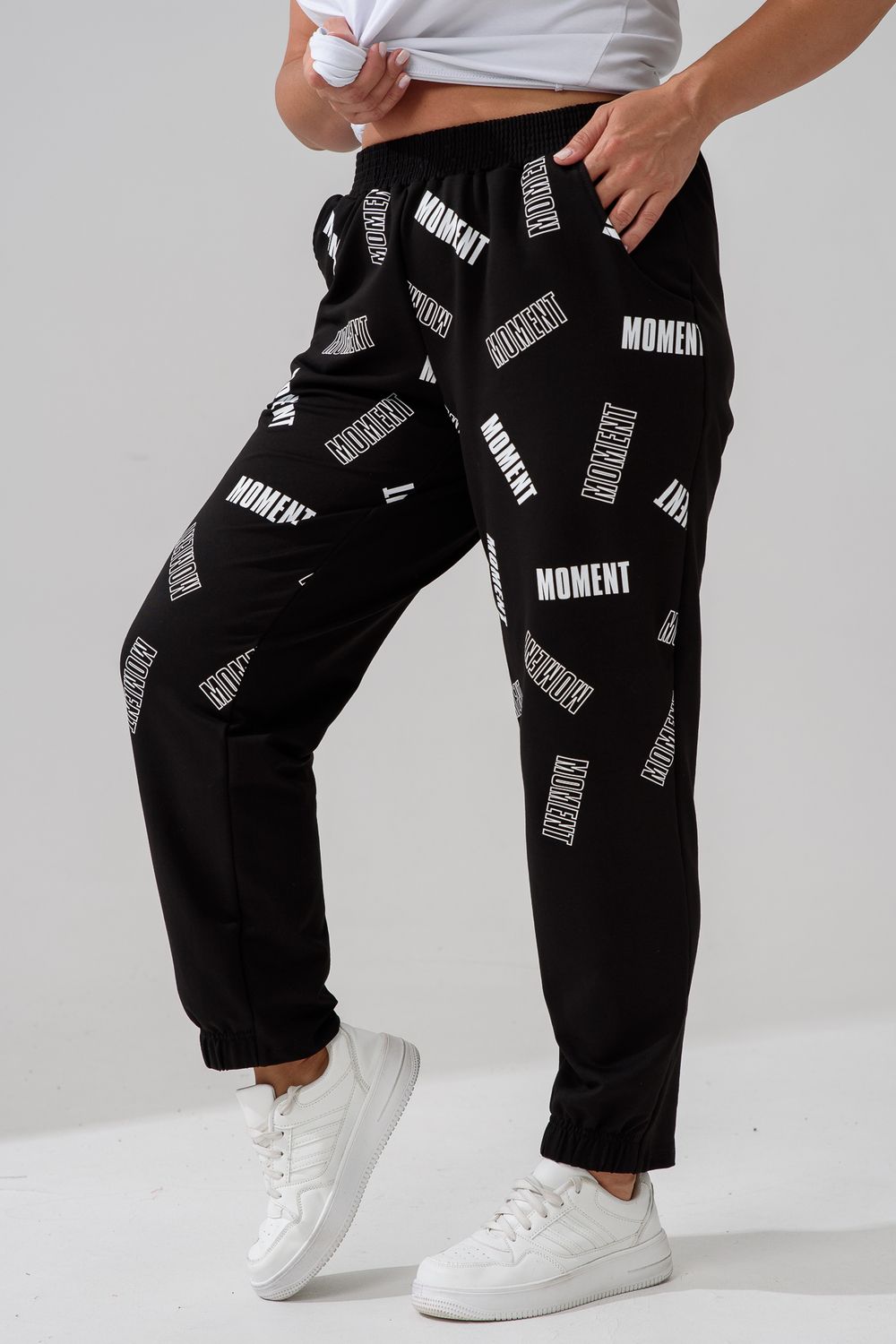 9265 брюки женские - черный+момент