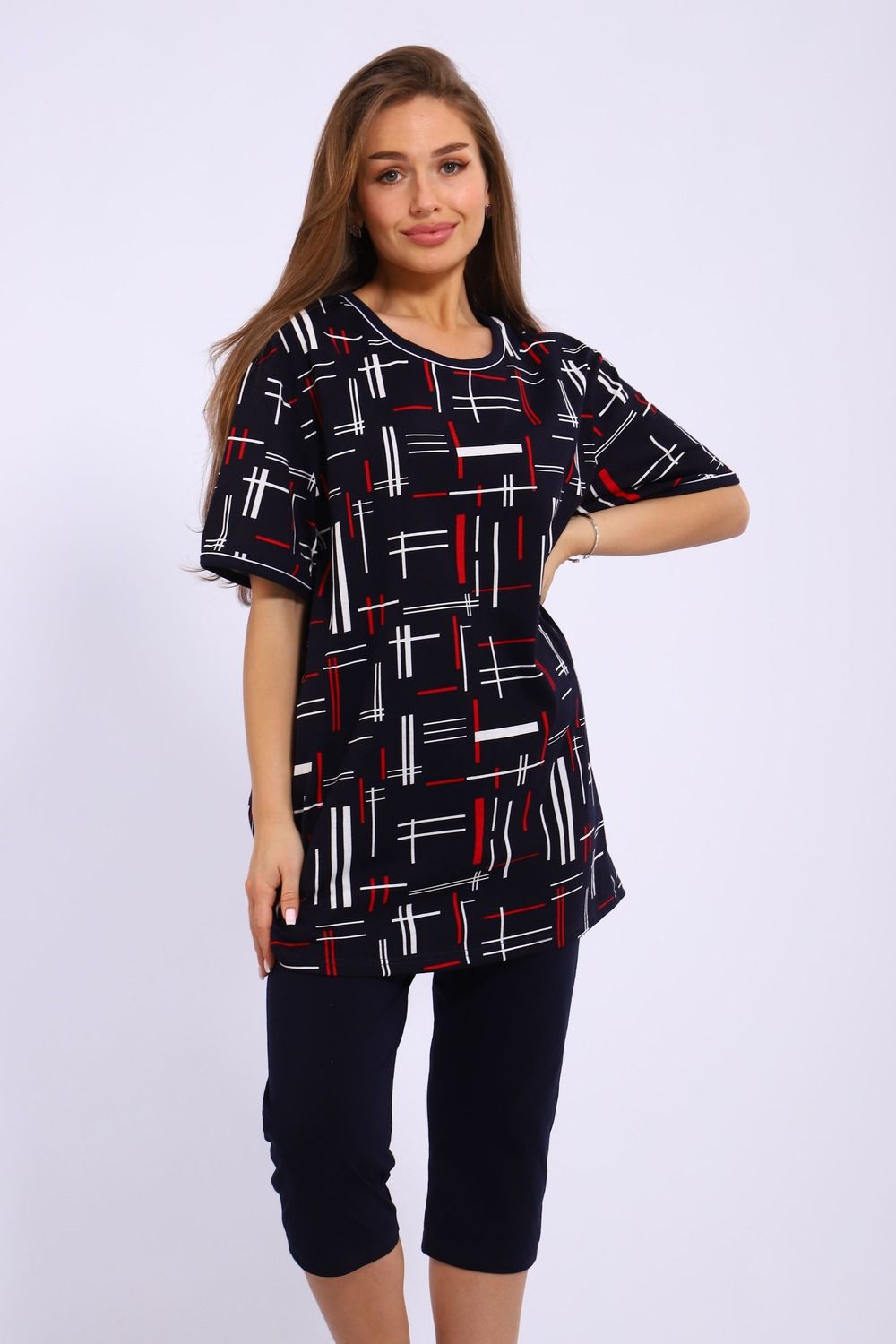 164 Костюм с бриджами - синий