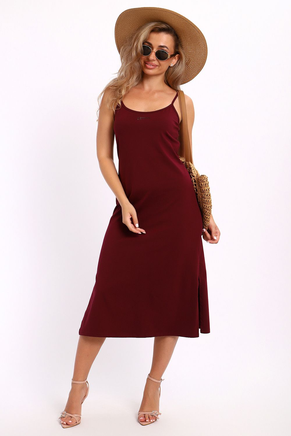 Сарафан 18058 - бордовый