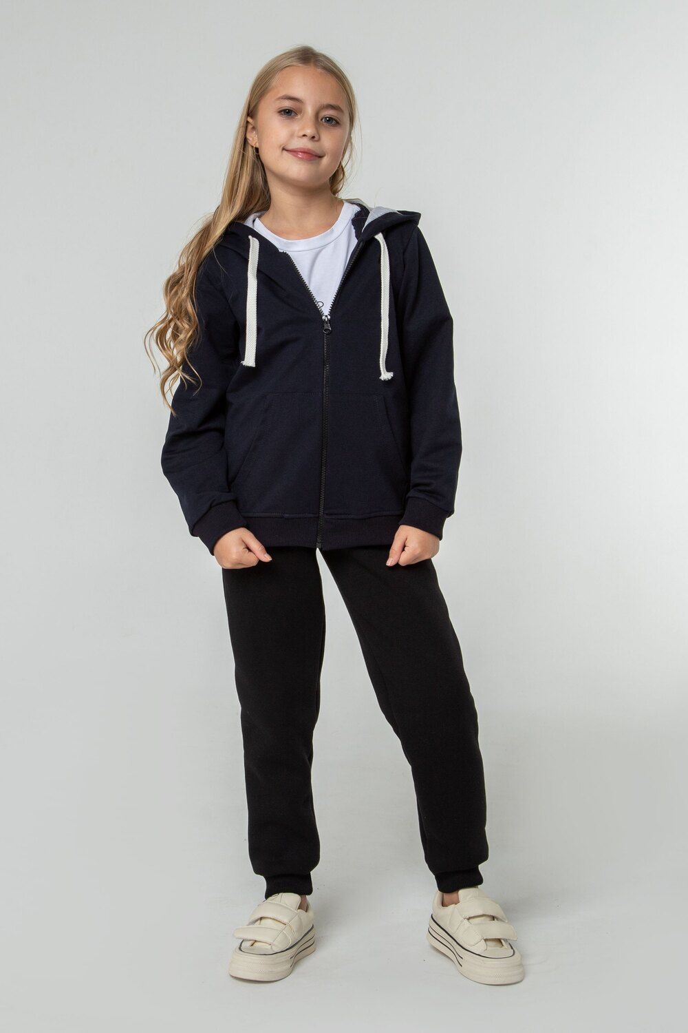 Худи зип 25-08 - синий