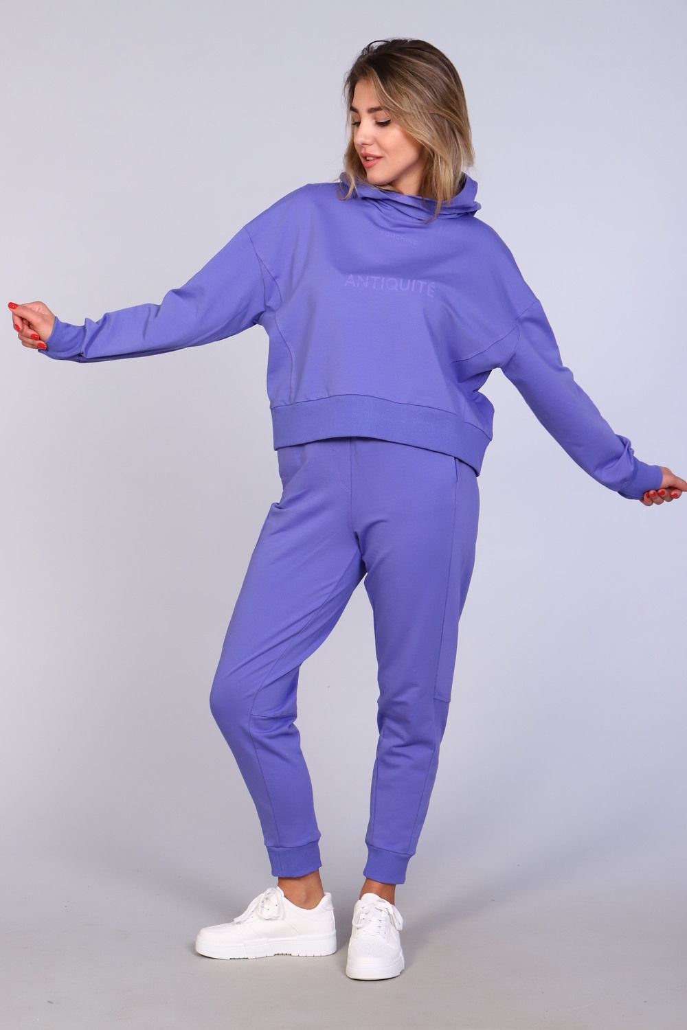 Спортивный костюм с брюками и кофтой 344 - фиолетовый