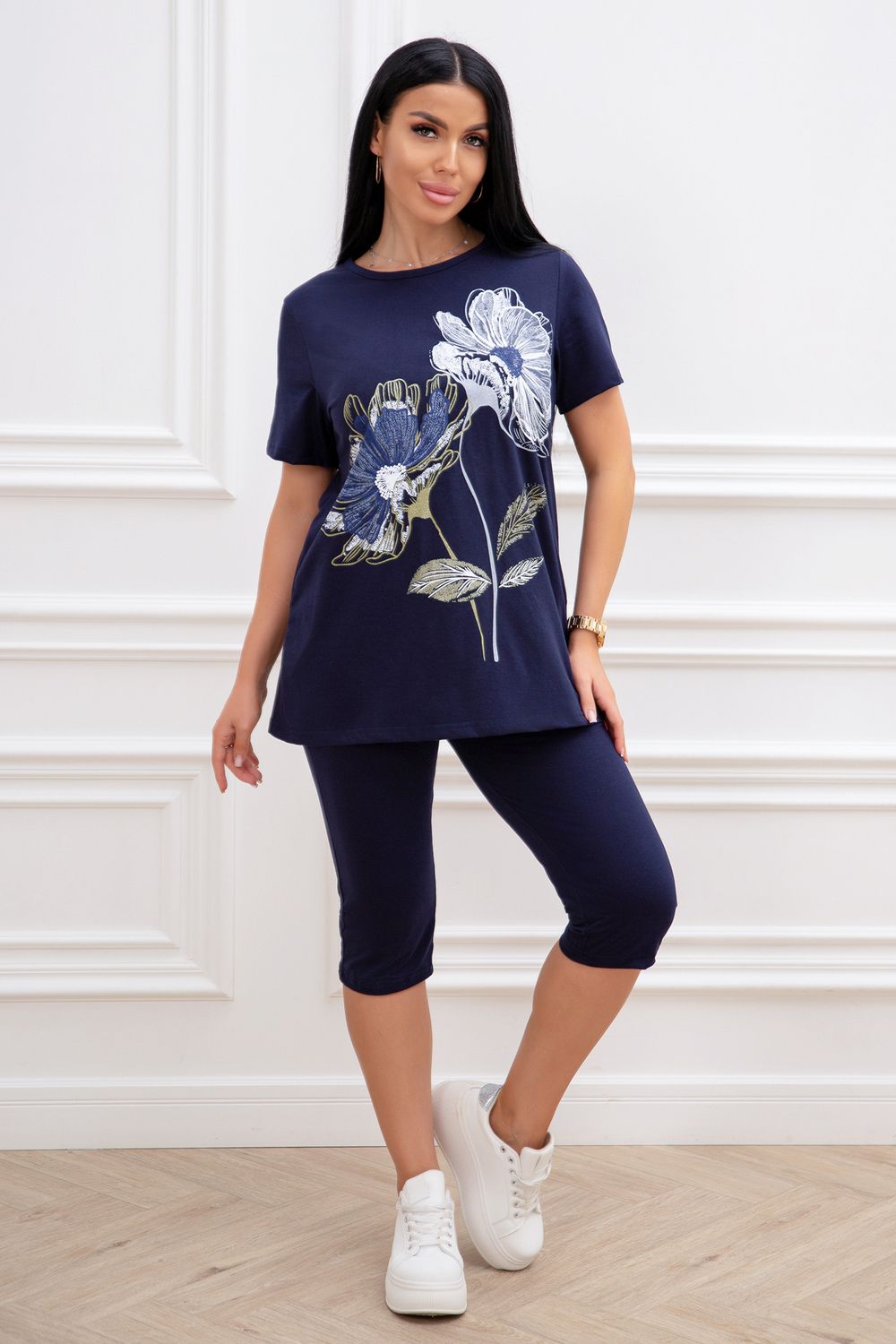 Костюм женский 102 - темно-синий