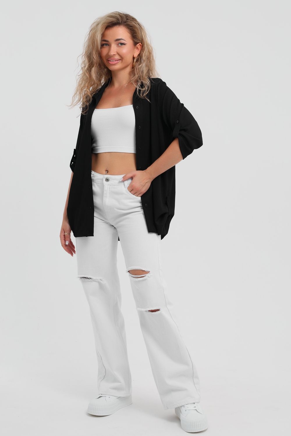 Рубашка 36963 - черный