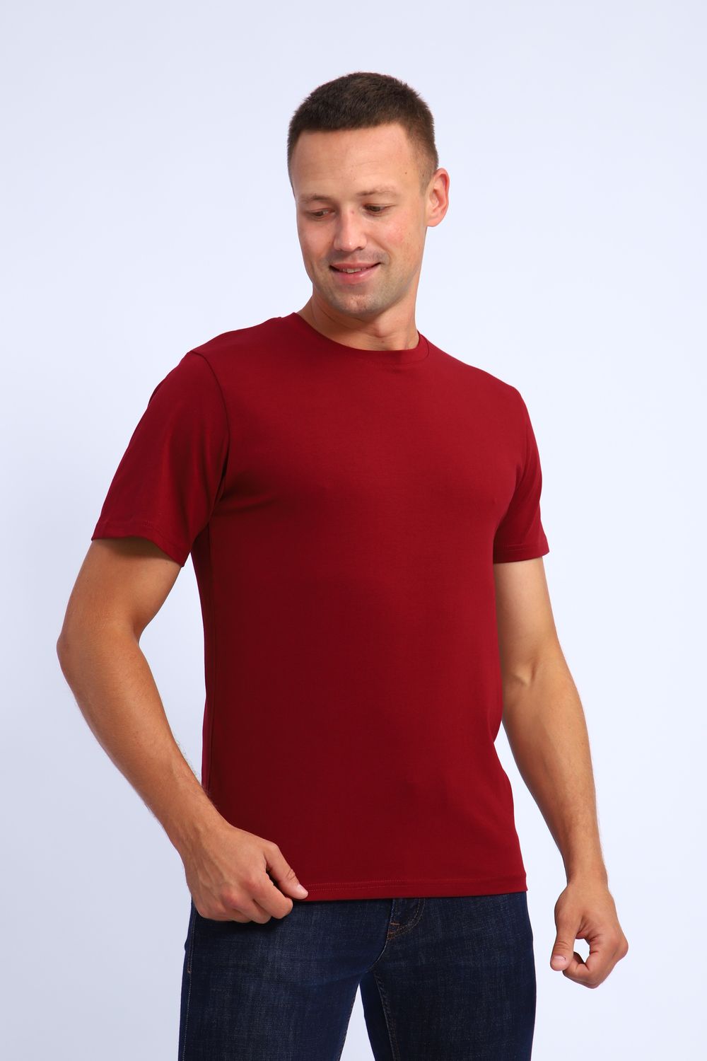 Футболка 019 - бордовый