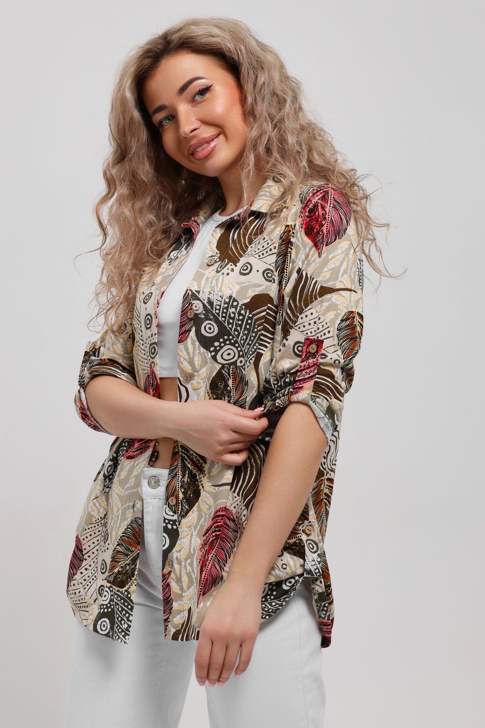 Рубашка 53036 - бордо