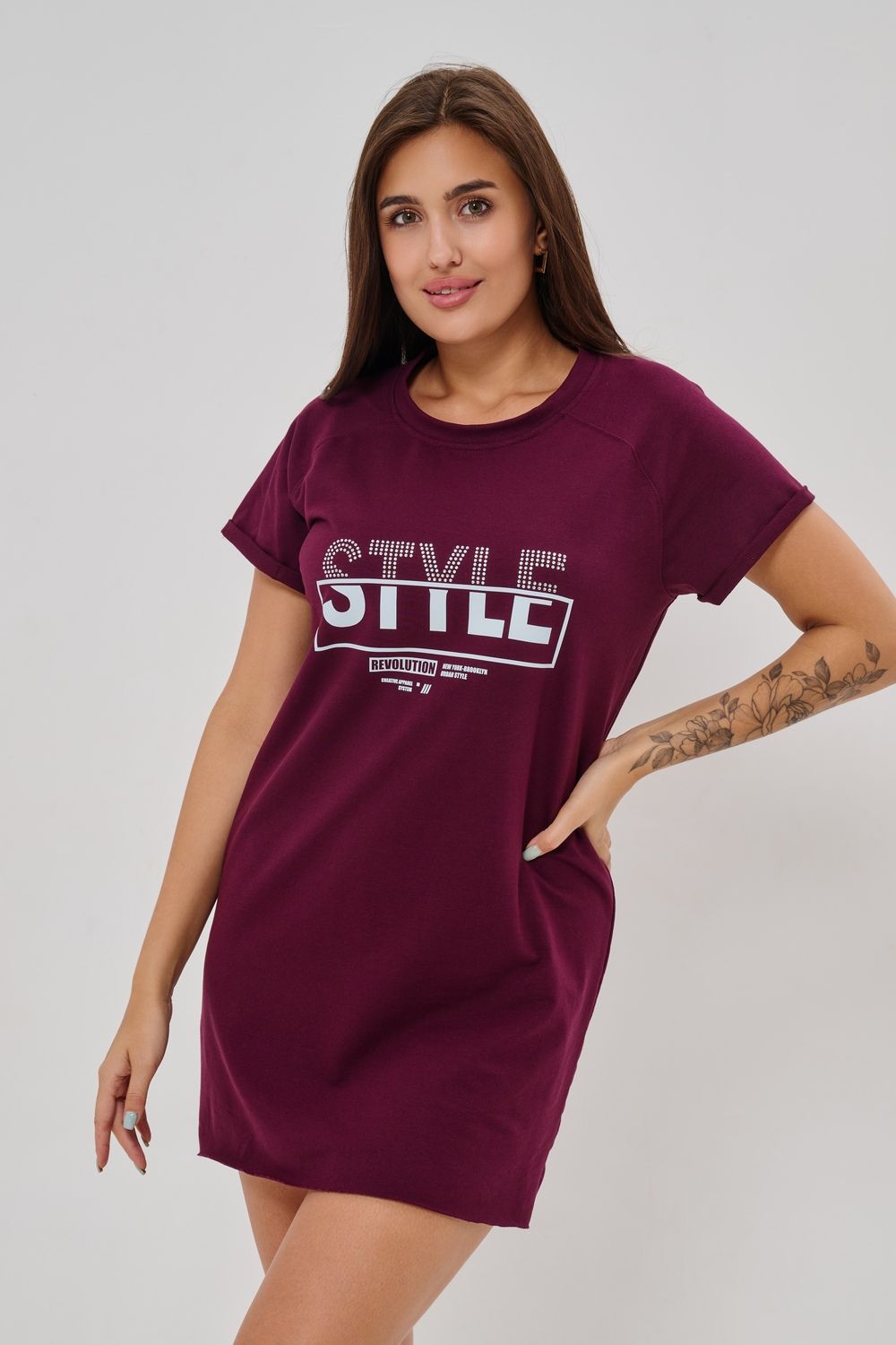 Туника женская 88542 - бордовый