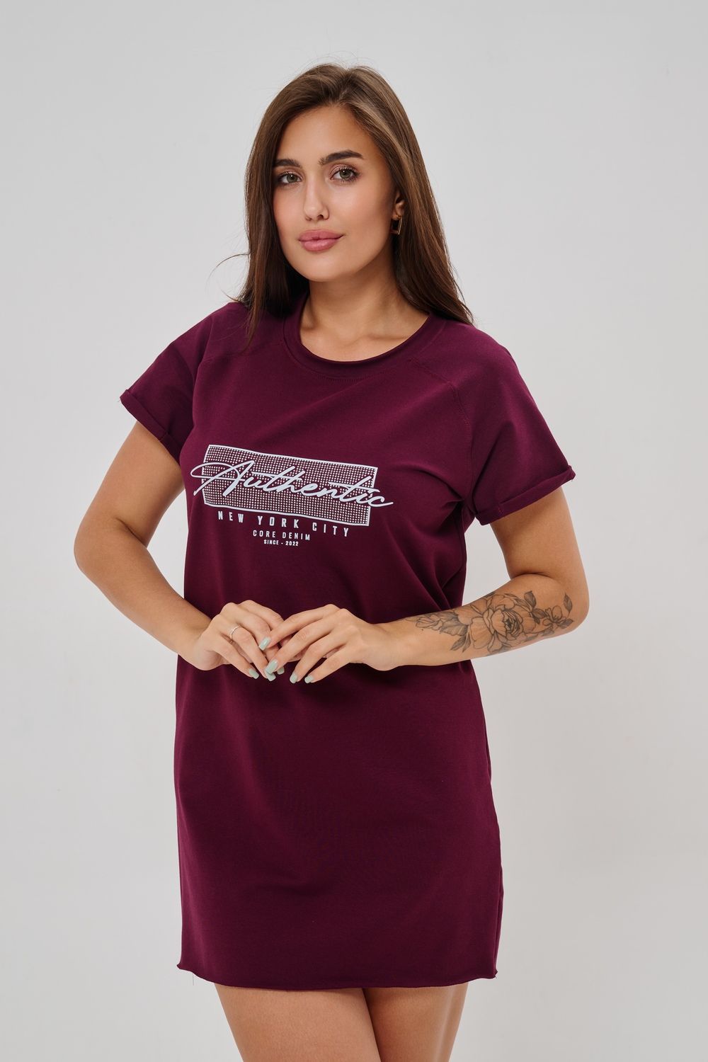 Туника женская 88541 - бордовый