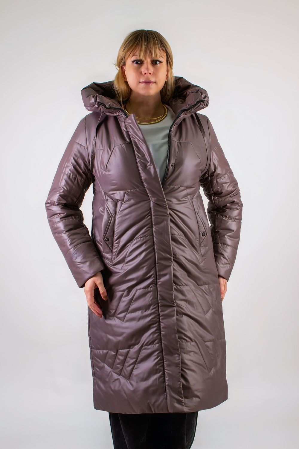 Куртка с верблюжьей шерстью арт.217 - коричневый