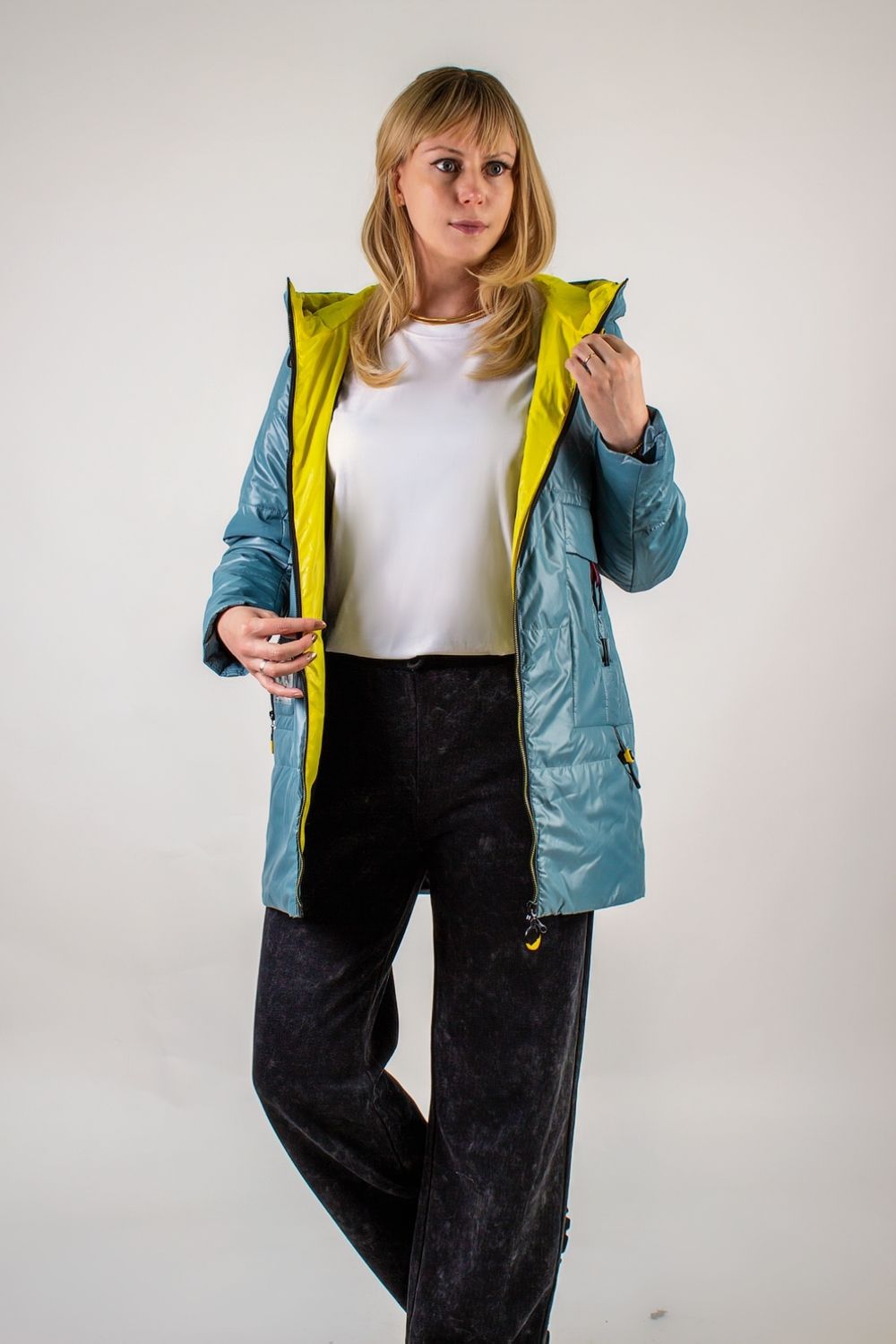 Демисезонная куртка Лайт, арт.618, премиум - бирюзовый