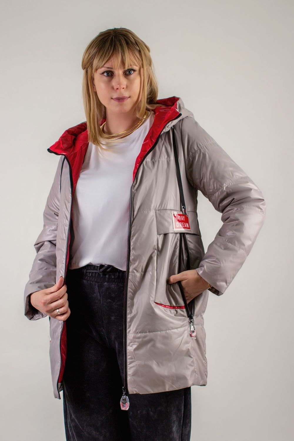 Демисезонная куртка Лайт, арт.612 премиум - бежевый