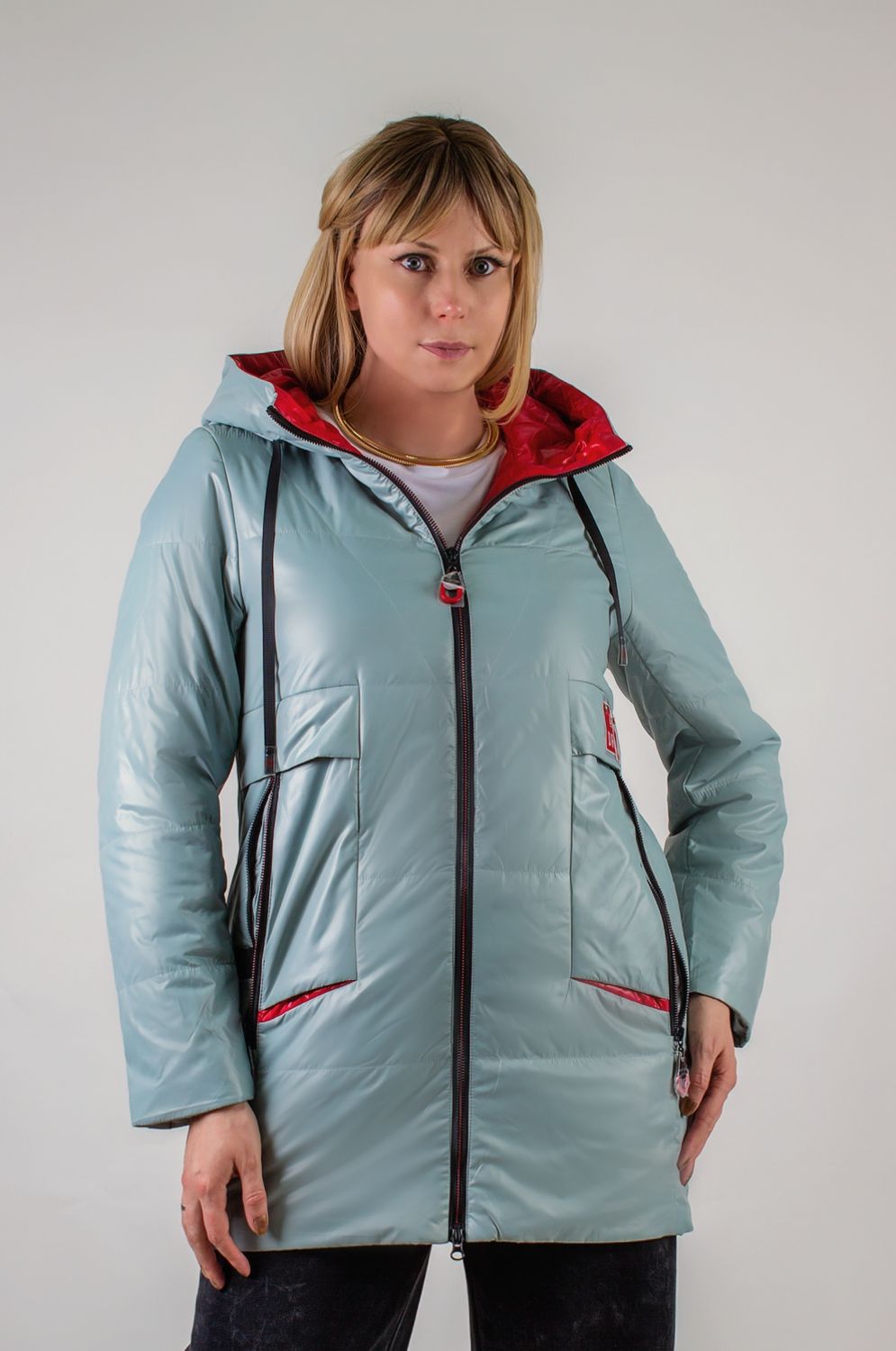 Демисезонная куртка Лайт, арт.612 премиум - бирюзовый