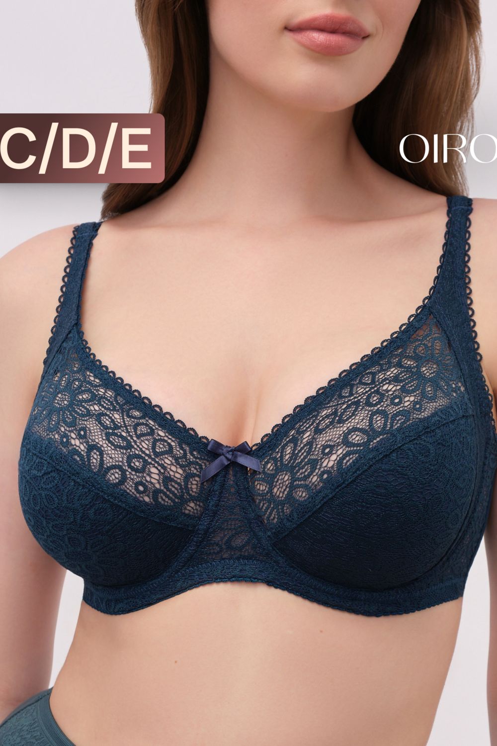 Бюстгальтер OIRO кружевной OLIVIA 2808 - изумрудный