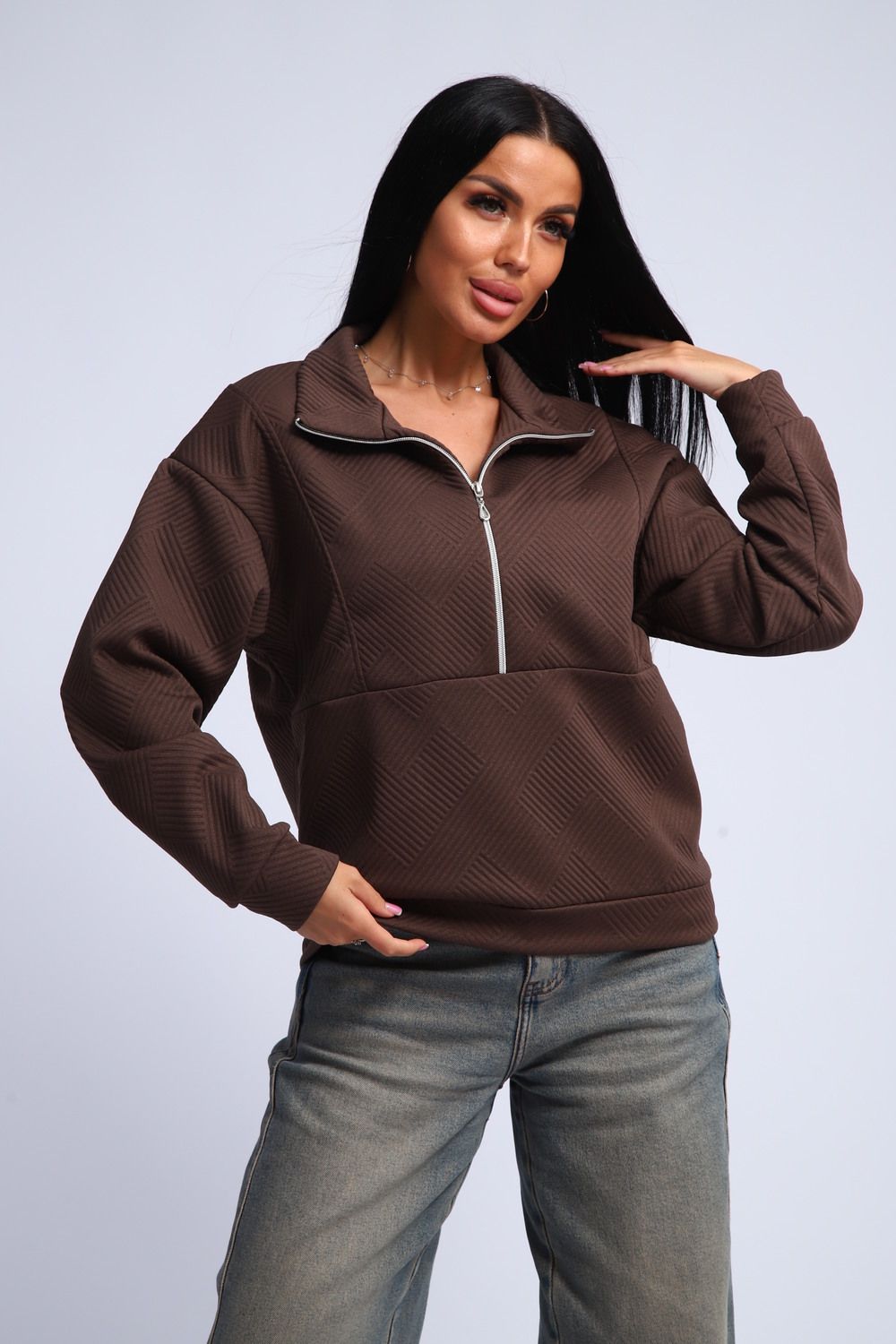 Женская толстовка 31981 - коричневый
