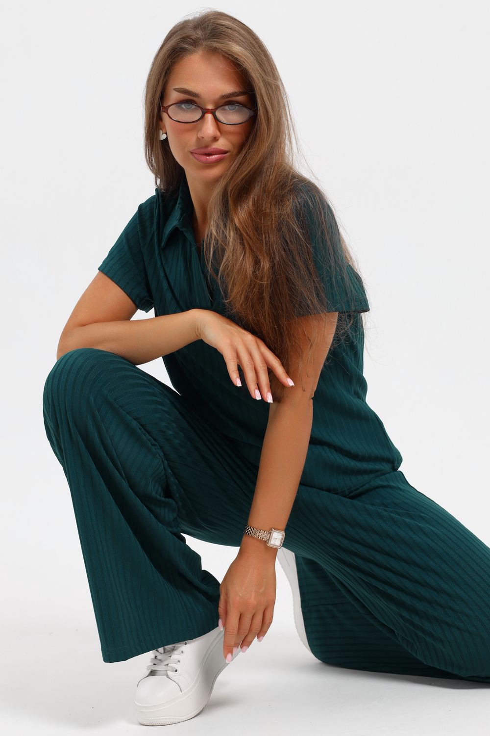 Костюм женский 26009К - зеленый