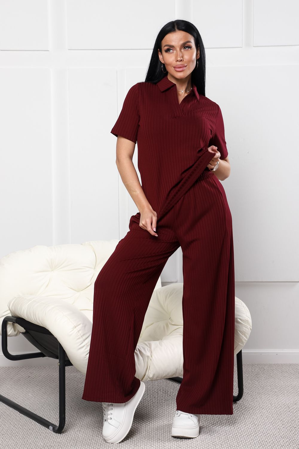 Костюм женский 26009К - бордо