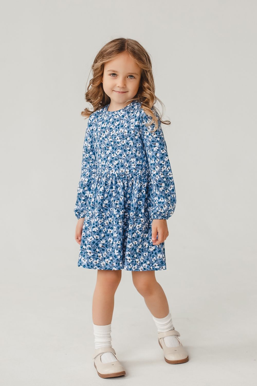 Платье 5-224 голубой - голубой