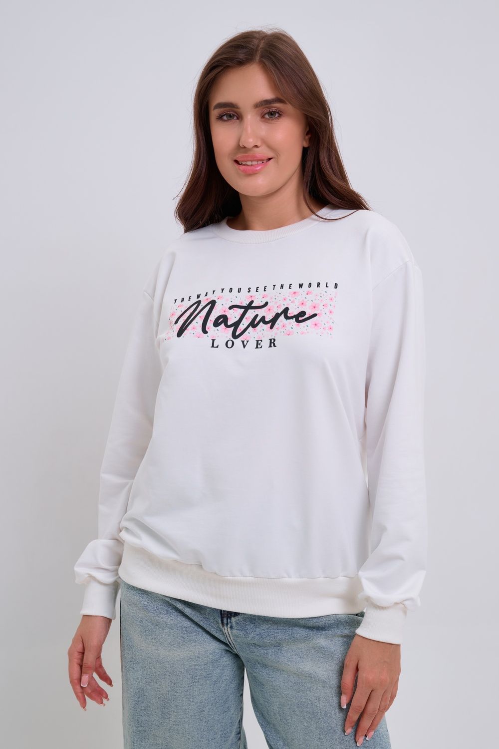 Свитшот женский 88547 - молочный