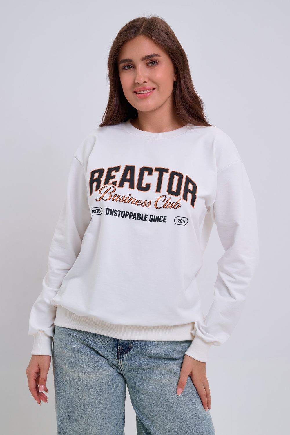 Свитшот женский 88546 - молочный