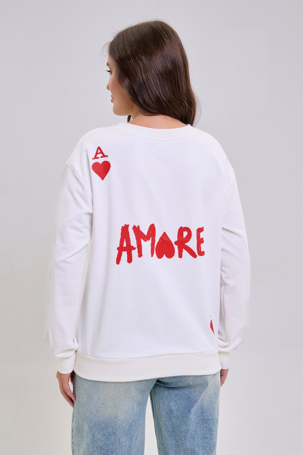 Свитшот женский 88540 - молочный