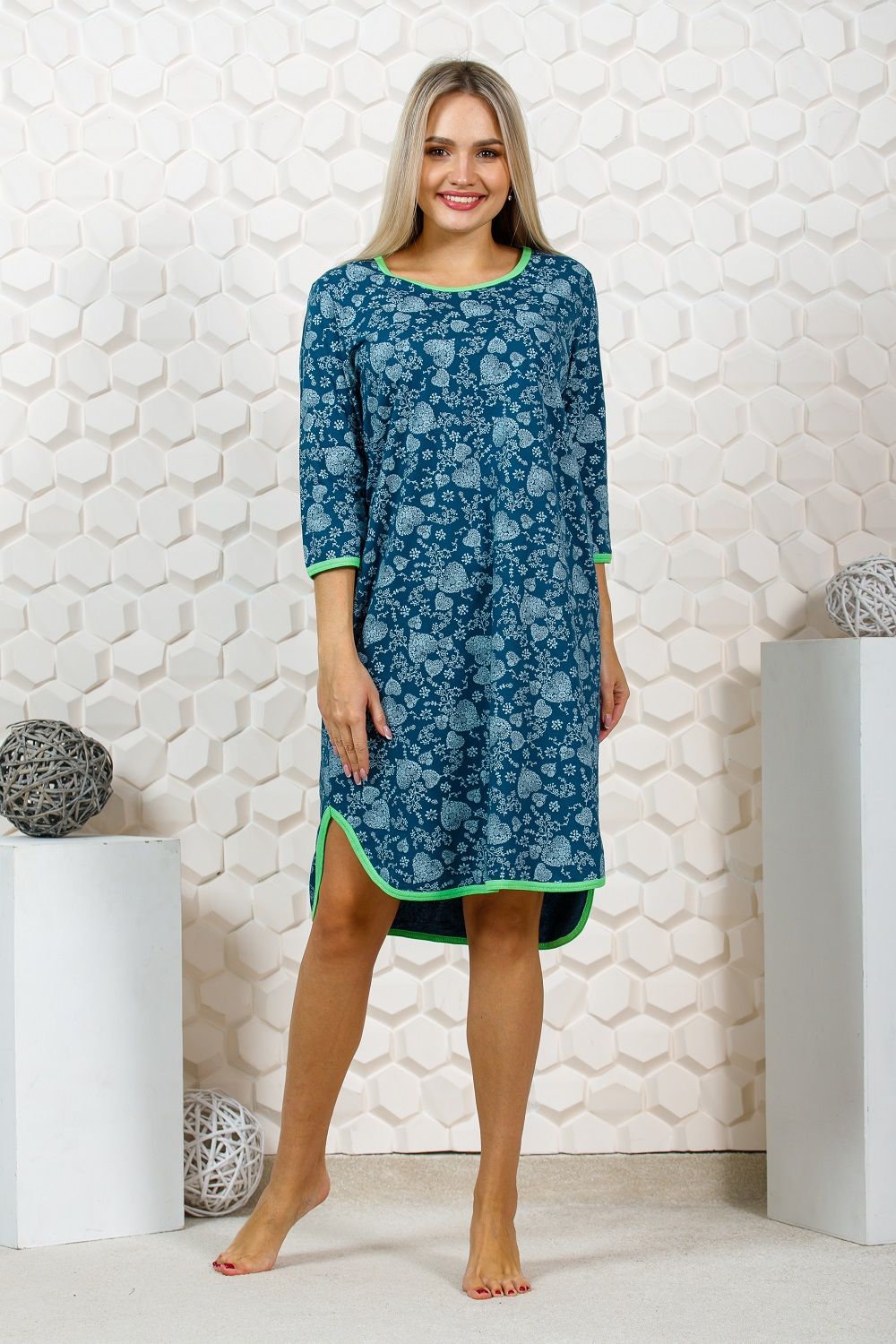 1078 Туника - петроль