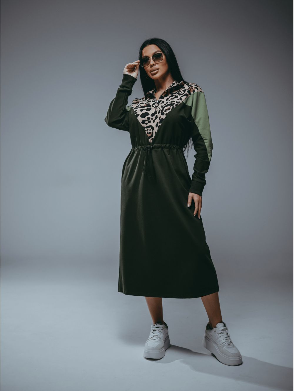 Одри платье женское (хаки)