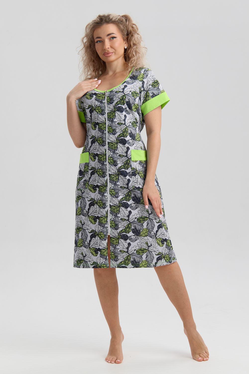 Халат 36980 - серый