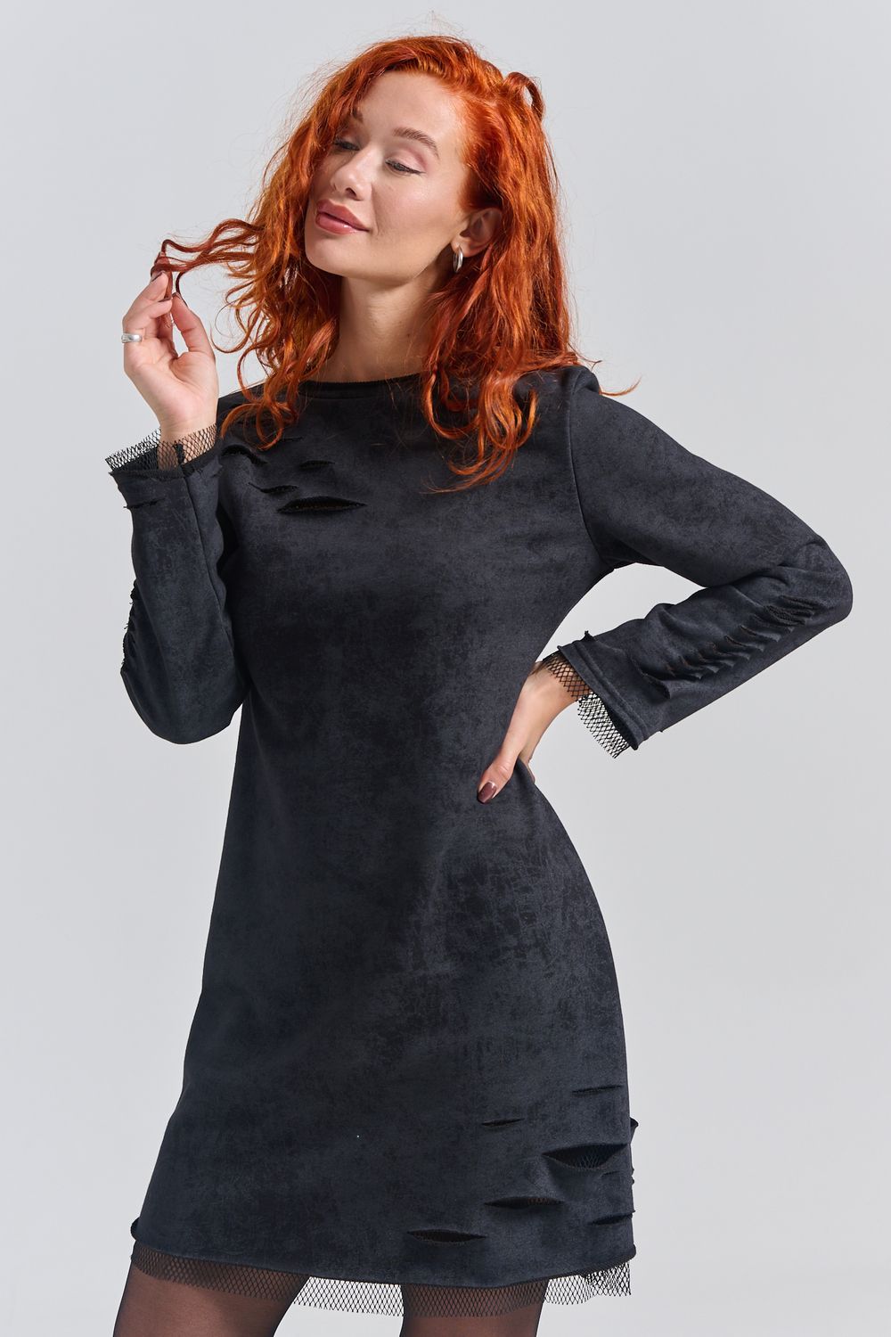 67184 платье женское - черный винтаж