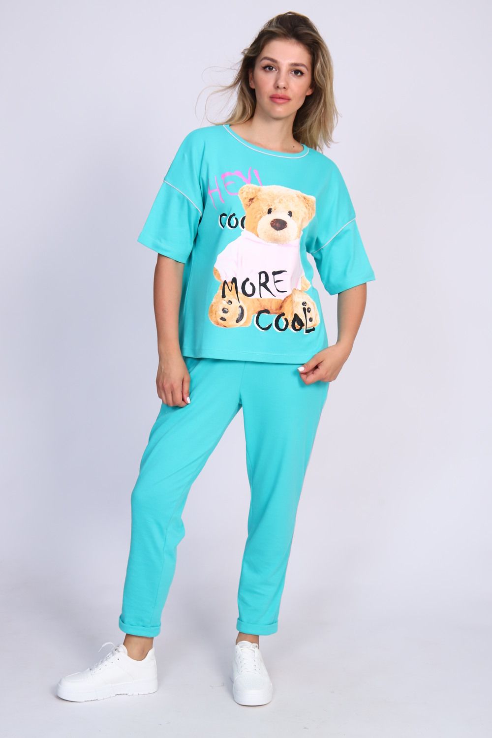 ТК 360 мишки Пижама - изумрудный