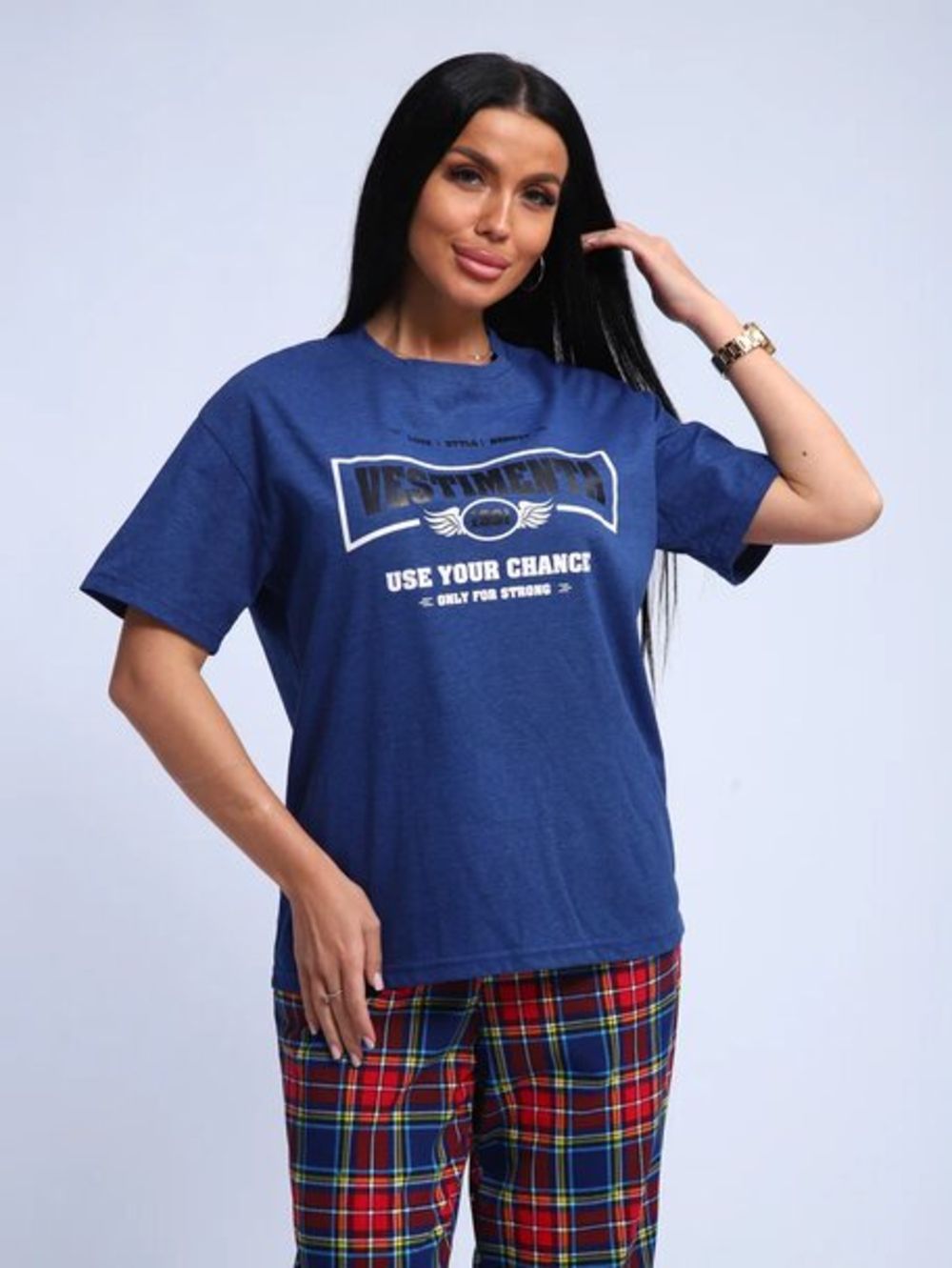 Футболка женская арт. 656 - синий