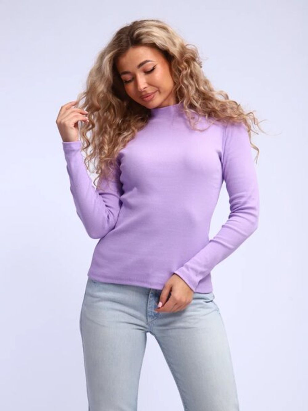 Женская водолазка арт. 1071 - розовый