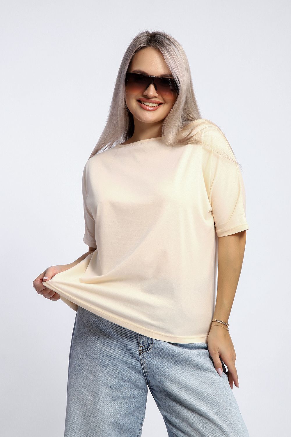 Футболка 80046 - персиковый