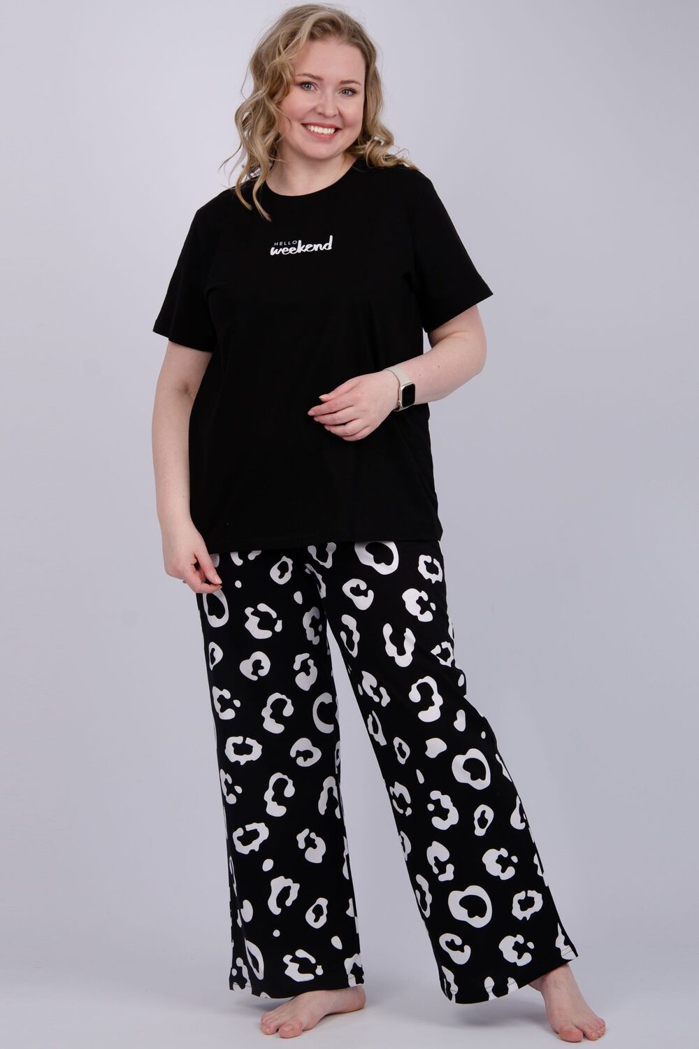 Пижама Выходные - черный