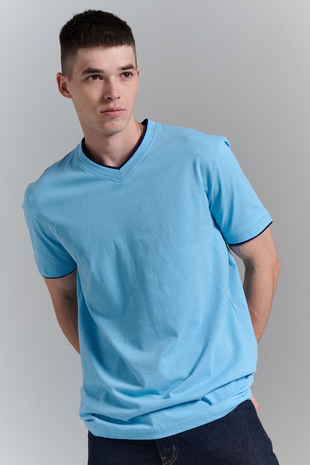 Футболка мужская 14490 - светло-голубой
