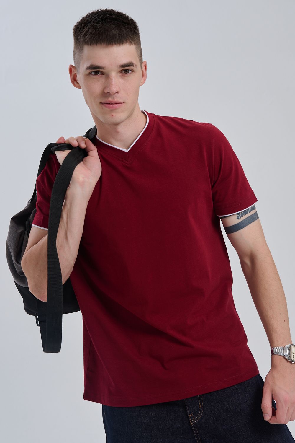 Футболка мужская 14490 - бордо