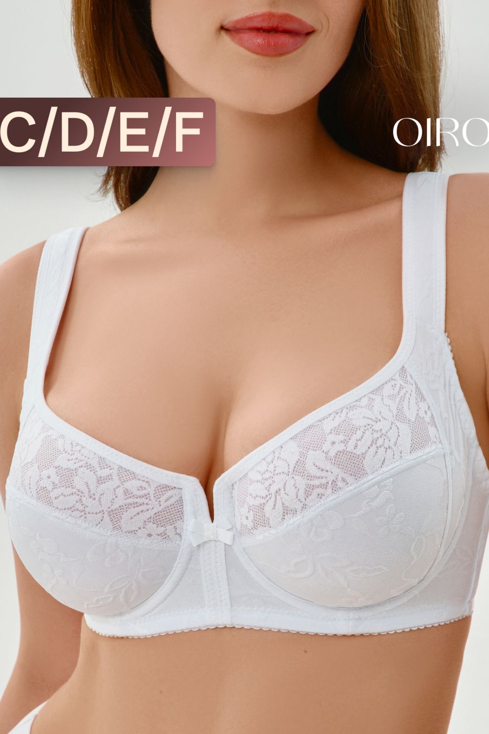 Бюстгальтер OIRO с цветочным принтом DAKOTA 2817 - белый