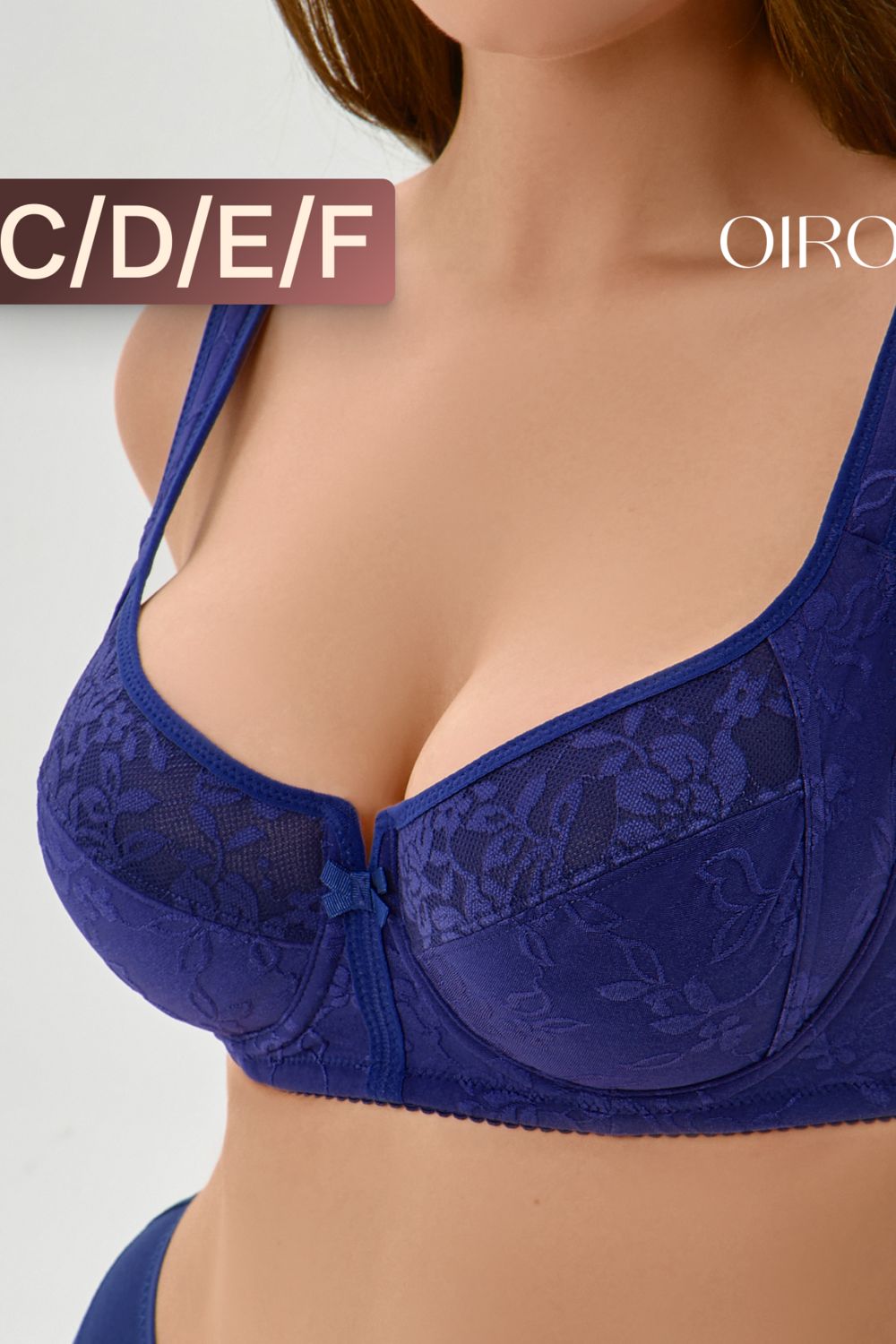 Бюстгальтер OIRO с цветочным принтом DAKOTA 2817 - синий