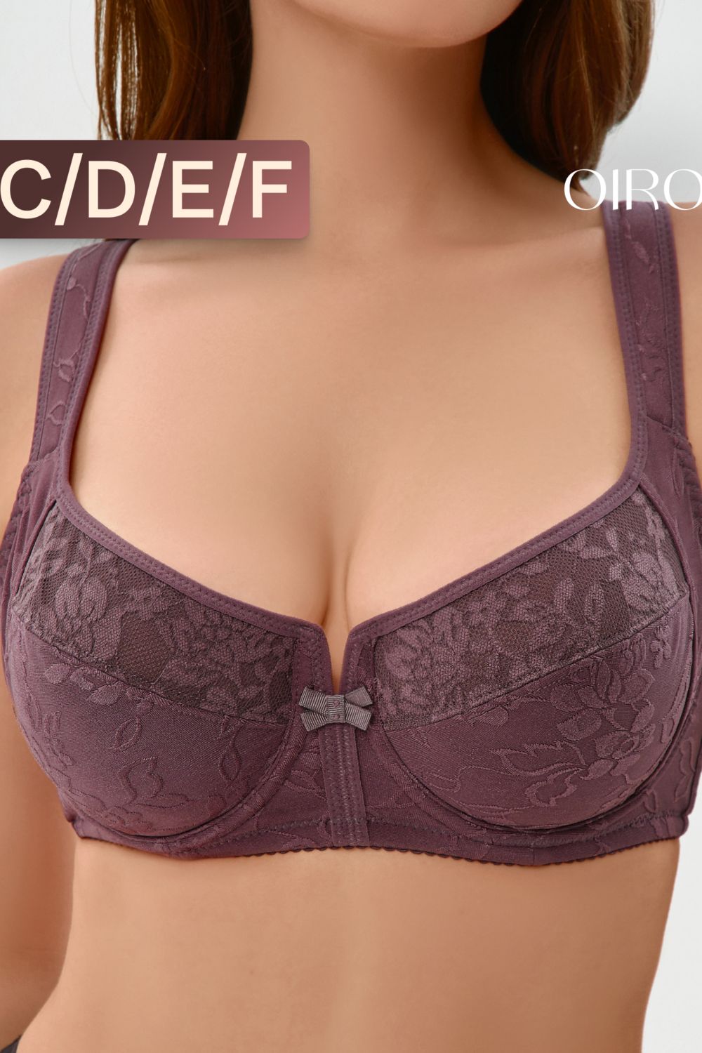 Бюстгальтер OIRO с цветочным принтом DAKOTA 2817 - фиолетовый