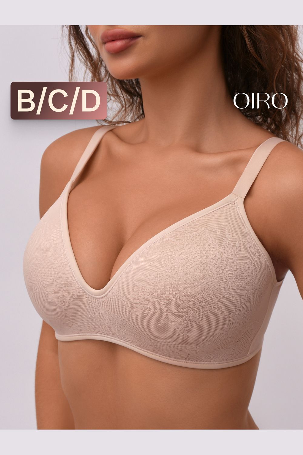 Бюстгальтер формованный OIRO без косточек Snowdrop 1317007 - бежевый
