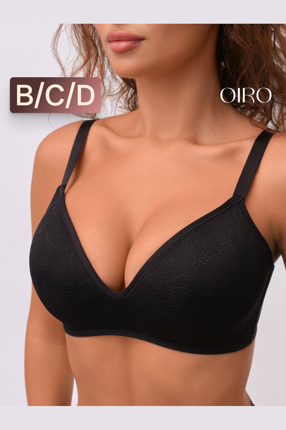 Бюстгальтер формованный OIRO без косточек Snowdrop 1317007 - черный