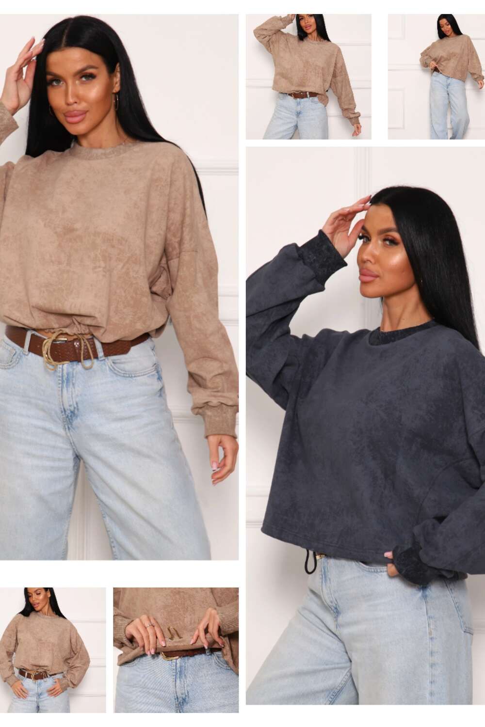 84302 свитшот женский - бежевый