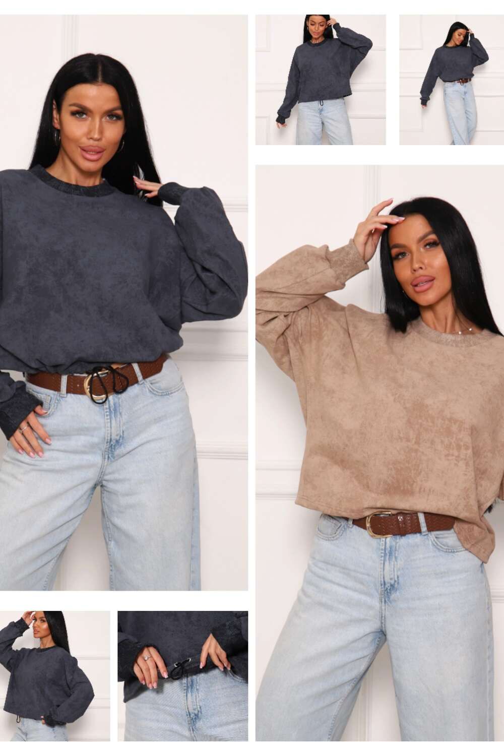 84302 свитшот женский - графит